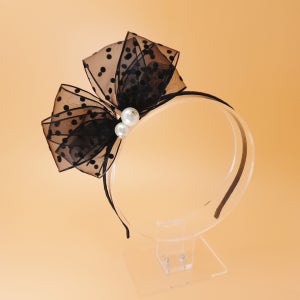 도트 오간디 리본 헤어밴드 머리띠, 제이보떼