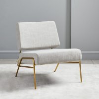 [웨스트 엘름] [west elm]와이어 프레임 슬리퍼 체어（펄 그레이）