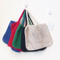 DIY 몬지얀 네트백뜨기 코바늘가방 여름실 여름가방만들기 netbag 1개