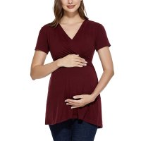 수유티 수유복 외출 티셔츠 여성 출산 의류 임신 탑 여름 임신 랩 79