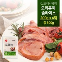 CJ프레시웨이 국내산 무항생제 훈제오리 4팩 총 800g