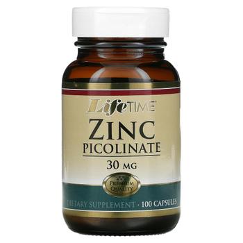 [해외직구]라이프타임 징크 <b>아연</b> 피콜리네이트 30mg 100캡슐 LifeTime Vitamins Zinc Picolinate