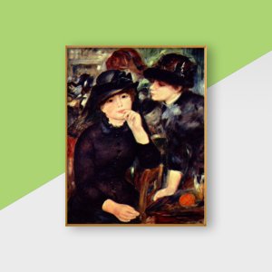 ARTENE 르누아르 검은 옷을 입은 두 소녀 인테리어 거실 명화 액자 CM1885