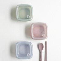 국내산 실리콘 용기 밥팩 2Pset-3color