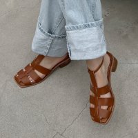 [무드나잇] ANNA Fisherman Strap Sandals - 5color 5cm 피셔맨 스트랩 미들 샌들힐