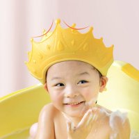 아기 왕관 샴푸캡 유아 목욕캡 실리콘 샤워캡 3컬러
