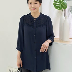 라임레이스셔츠블라우스