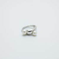 로울 925 double pearl ring