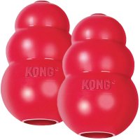 KONG 클래식 장난감 천연고무 Large 2개