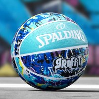 오리지널 Spalding 그래피티 농구 고무 내마모성 실내 게임 훈련 스트리트 볼 사이즈 7 84-373Y