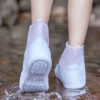 여성용 실리콘 레인 부츠 내마모성 빗물 신발 덮개