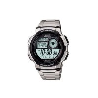 3189690 casio 카시오 Mens Quartz World Time Illuminator Silver-Tone