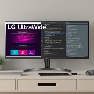 [엘지전자] LG 34WN750 34인치모니터 고해상도 WQHD HDR IPS패널 듀얼용 사무용 스피커내장 대화면 모니터