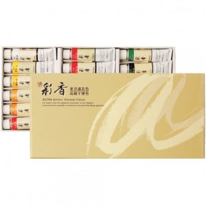 알파 채향 동양화물감 한국화물감 18색 세트 (15ml)