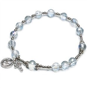 케일라 크리스탈 6mm 1단묵주 팔찌 천주교 성물