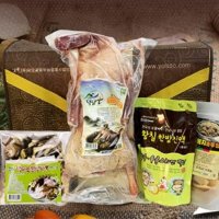 [덕담골]유황오리 황제백숙세트 1.5kg (유황오리1.5kg,약재60g,황칠500ml,누룽지250g)