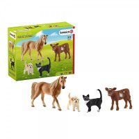 SCHLEICH Farm World 4종 동물 장난감 세트 3-8세 소녀와 소년을 위한 농장