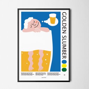 골든슬럼버2 M 유니크 디자인 포스터 여름 맥주 펍