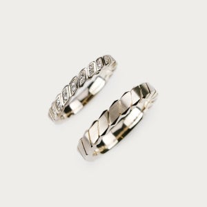 바이에르 풀세팅 웨딩반지 청담동 디자이너 주얼리브랜드 커플반지