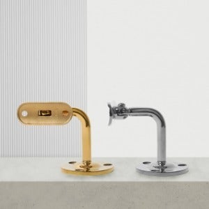 스텐 실버 골드 35-40파이용 벽체 벽고정 부속 굴절 L자형 핸드레일 브라켓