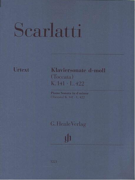 Klaviersonate d-Moll (Toccata), K. 141, L.422  = Piano sonata in D minor (Toccata), K. 141...