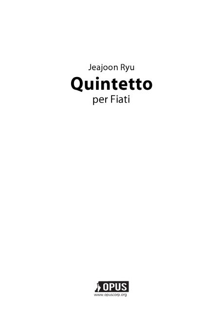 Quintetto: per Fiati (목관 5중주)