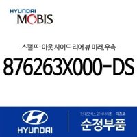 사이드미러커버 백미러커버(무도색),조수석쪽 (876263X000-DS) i30 GD, 아반떼MD