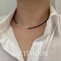 키에티무어 Black Silver Necklace (Silver925)