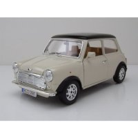 Mini Cooper 1969 beige schwarz Modellauto 1:18 Burago