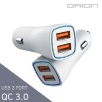 드리온 차량용 고속충전기 USB2구 QC 3 0 케이블미포함