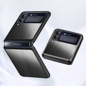 갤럭시제트 Z플립4 지플립4 슬림 스테인리스 스틸 하드 핸드폰 케이스