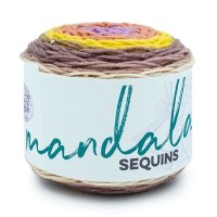 Lion Brand Yarn 만다라 스팽글 실 마노