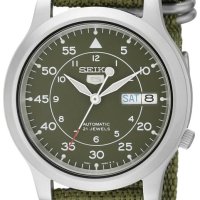 SEIKO 5 손목시계 자동 감기 모델 밀리터리 카키 그린 맨즈 SNK805K2