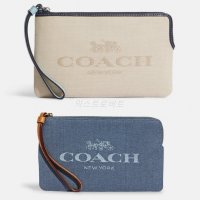 코치 Coach OS Large Corner Zip Wristlet 여자 손목 스트랩 지갑 CA734