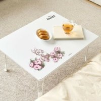 다용도상 테이블 침대용 책상 미니밥상 덤퍼와 꽃