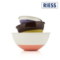 RIESS 리스 법랑 볼 3종 라지 세트 범랑 샐러드볼 화채볼