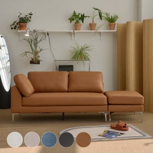 (한샘몰pick) 레벤 플랫 소파 2인용 스툴포함