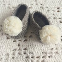 망사폼폼 신생아뜨개덧신, mybabyshoe(마이베이비슈)