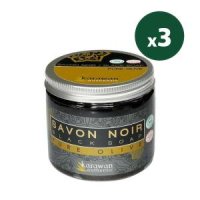 카라완 사봉 느와르 사본 누아 블랙 올리브 트리트먼트 솝 Karawan Savon Noir Black Soap 200ml 3팩