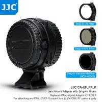 JJC EF-EOS R 마운트 어댑터 링 UVCPLND 드롭 인 필터 Canon EFEF-S 렌즈 RF 카메라 바디 용 Canon R8 R50 R5 R6 R7 R10