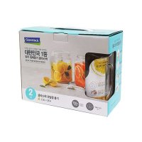 글라스락 사각 캐니스터 2L 2P