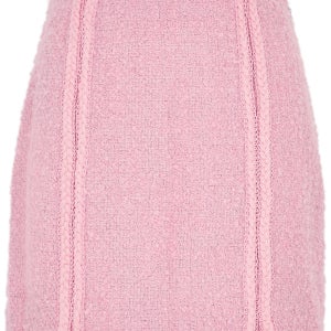 Lina pink bouclé mini skirt female
