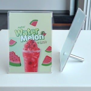 스탠딩 아크릴 테이블 식당 미용실 카페 메뉴판 제작 투명 A6