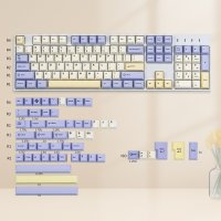 KBDfans 기계식 키보드 키캡 연보라 보라 PBT승화  보라흰색