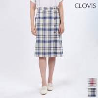 CLOVIS 클라비스 클라비스 체크 롱 스커트 CVWH93702Q