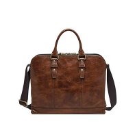 Fossil Men’s Leather Messenger Briefcase Work Laptop Bag