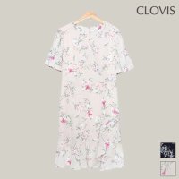 CLOVIS 클라비스 앵커 플라워 핏앤플 원피스