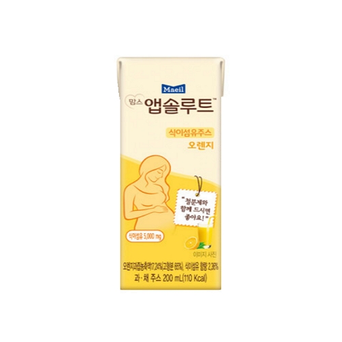 매일유업 맘스앱솔루트 식이섬유주스 오렌지  4800ml