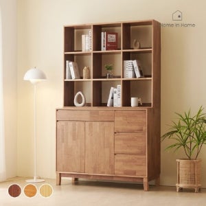 세컨하우스 원목 수납책장세트C 1200 J177