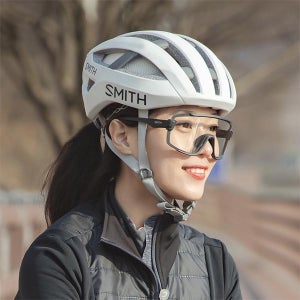 스미스 네트워크 밉스 로드 사이클 헬멧 매트 화이트/그레이 아시안핏 라이너 추가